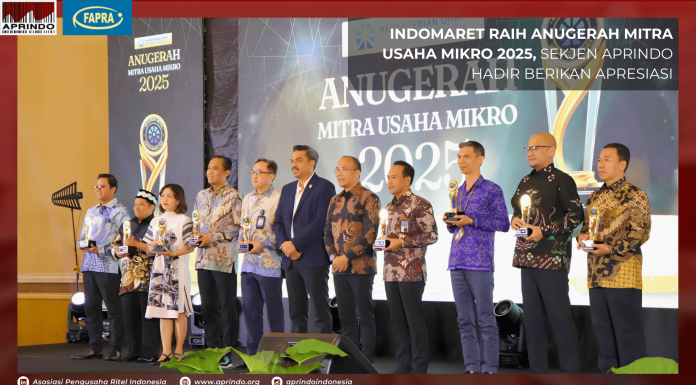Indomaret Raih Anugerah Mitra Usaha Mikro 2025, Sekjen APRINDO Hadir Berikan Apresiasi