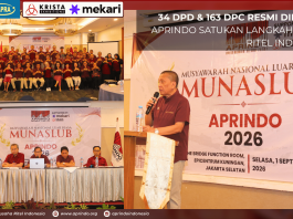 34 DPD & 163 DPC Resmi Dilantik, APRINDO Satukan Langkah untuk Ritel Indonesia